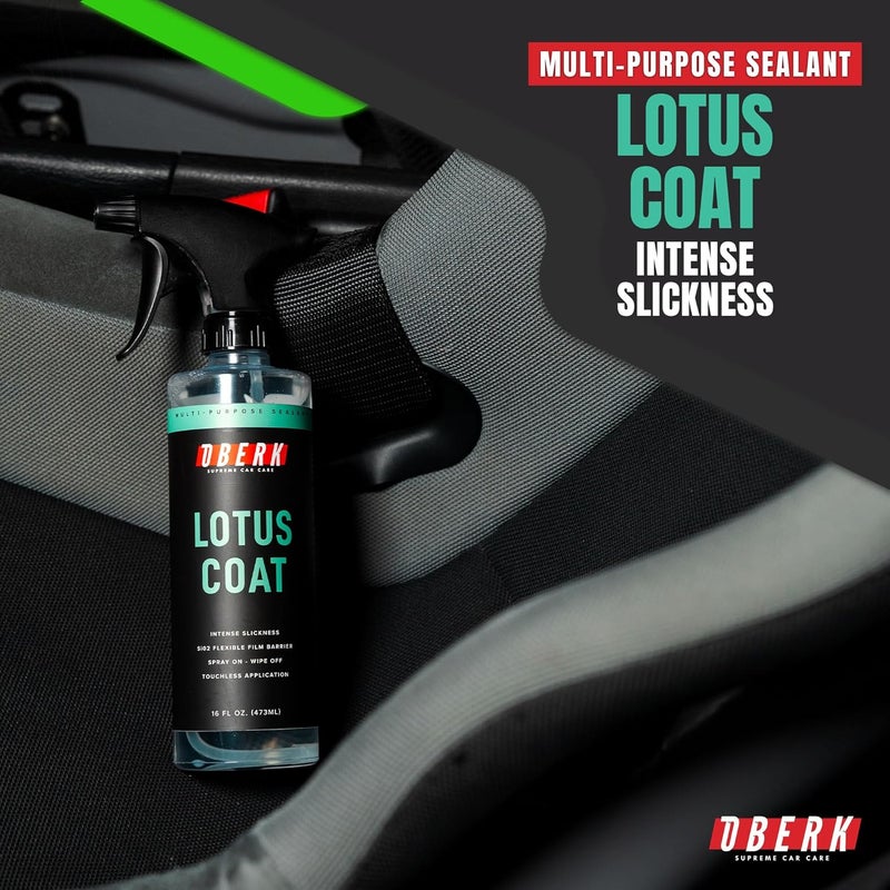 Oberk Lotus Coat SiO₂ Spray Sealant – High Gloss Spray for Cars – Touchless or Wipe-On – Protects Paint, Wheels & Glass – Safe for Coatings – Easy Car Wax Alternative (16 oz) - Image 1